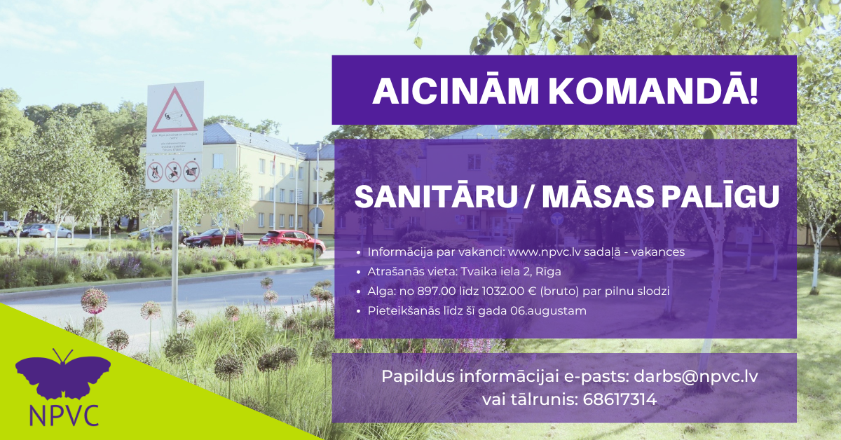 Sanitārs / māsas palīgs — vakances sludinājums